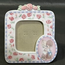 Precious Moments Flower Floral Photo Picture Frame Vintage 1998 Enesco Square