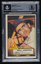 BAS 1952 Topps Billy Johnson #83 BGS Authentic Auto 0q3
