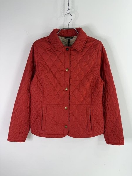 Women Barbour Jacket Red Nylon 38 / M / 46