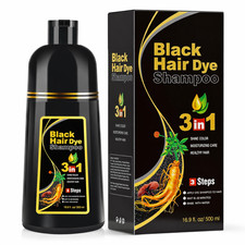 MEIDU Black Hair Dye Shampoo 3 in 1 for Gray Coverage Instant Hair ColorShampoo