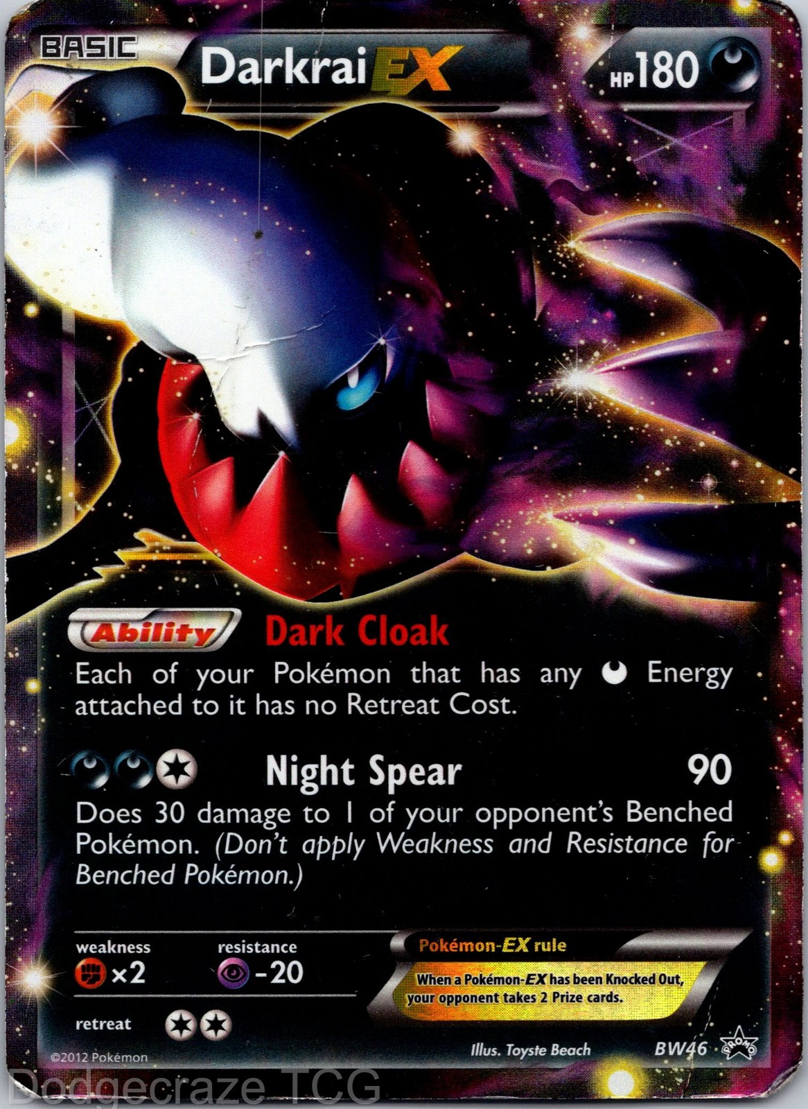 Darkrai EX BW46 Promo BW Black Star Promos Pokemon HP