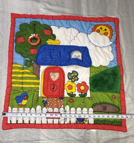 Vtg Fisher Price Play Mat Discovery Activity 90s County Core Primary Colors EUC