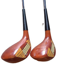 MacGregor Syncrolite Eye-O-Matic Persimmon 4 And 5 Wood Steel Stiff Set Of 2