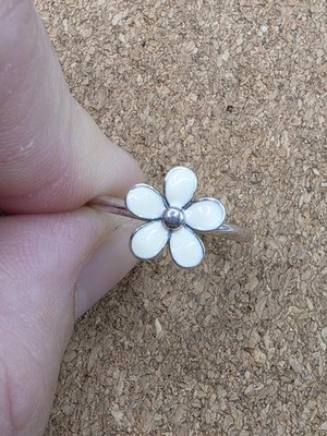 ECHTER PANDORA LIEBLING DAISY FLORAL RING GRÖSSE 6 / 52 STERLINGSILBER S925 ALE