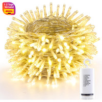 Lichterkette 20M 200 Led AußEn Batterie Timer 8 Modi Wasserdicht Warmweiß Deko