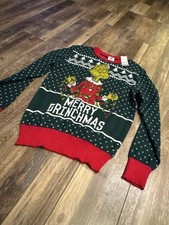 Merry Grinchmas Red and Green Medium Sweater Holiday Christmas New With Tag