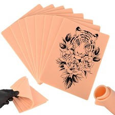 3MM Tattoo Practice skin - 10pcs Double Sides Thick Fake Skin 10PCS,