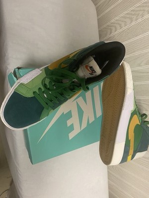 Nike SB Zoom Blazer Mid PRM Mosaic Pack Aloe Verde DA8854-300 Green Yellow Suede