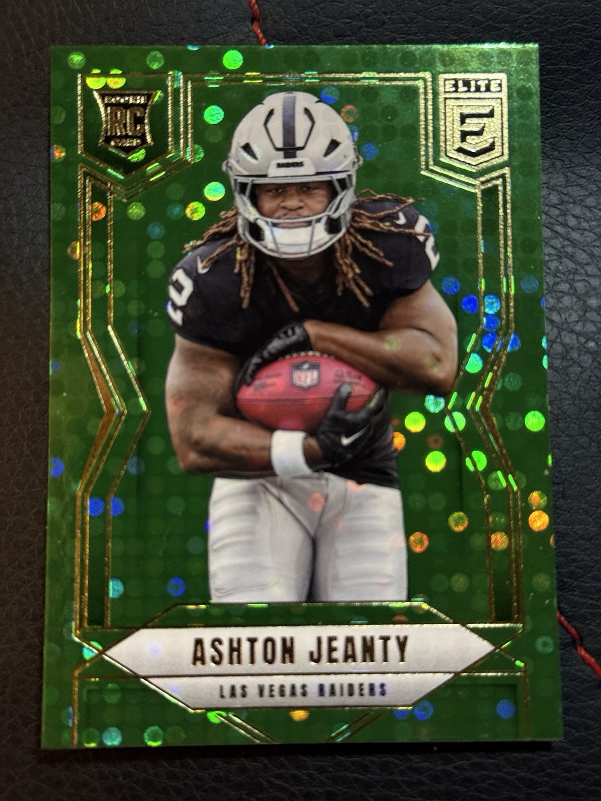 2025 Panini Donruss Elite - Rookies Ashton Jeanty #113 Green Disco (RC)