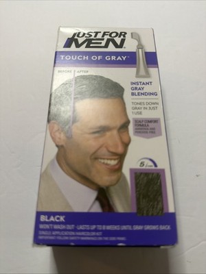 NEW JUST FOR MEN TOUCH OF GRAY, TONES DOWN GRAY IN 1 USE, T-55 BLACK
