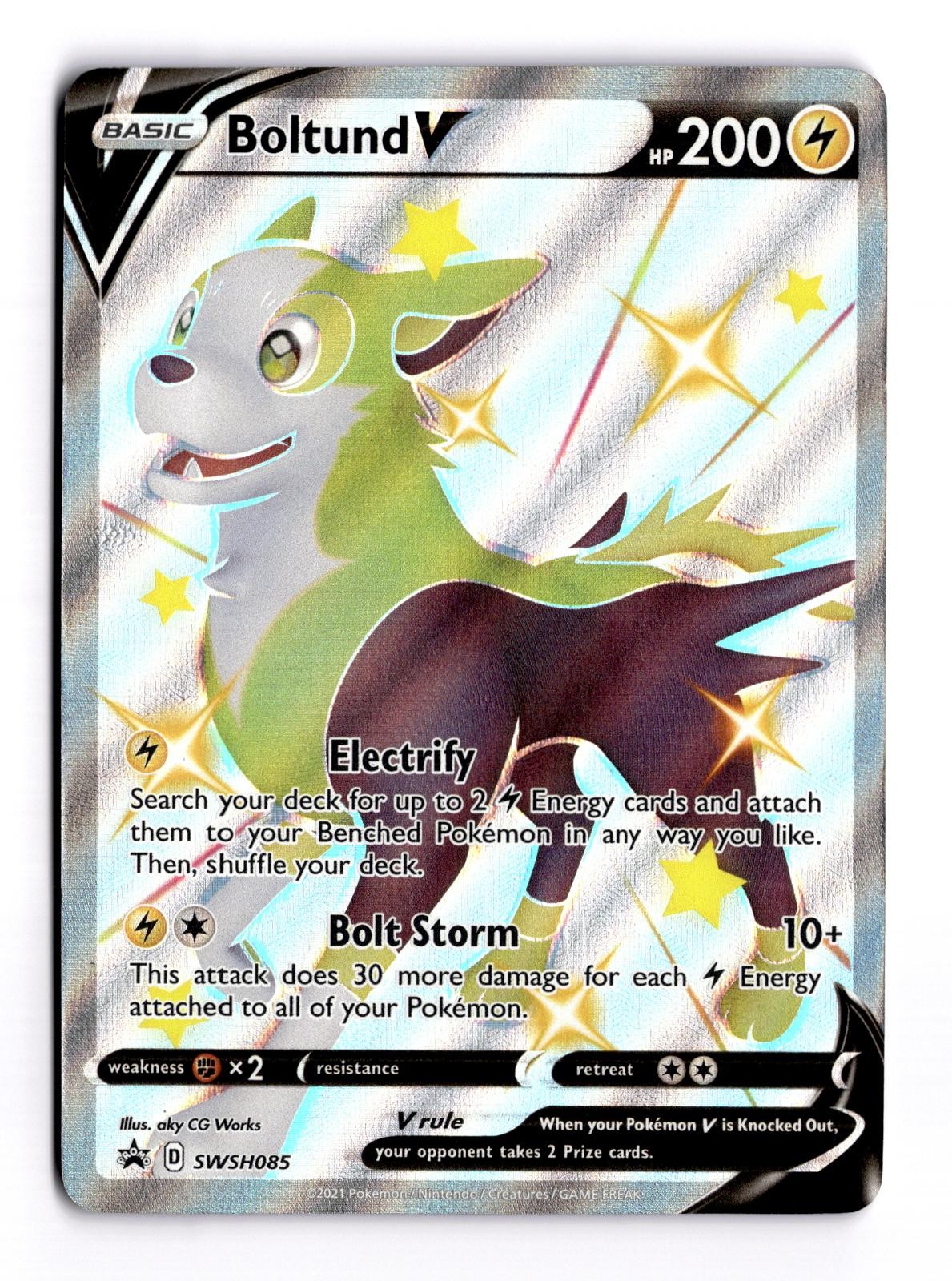 Boltund V SWSH085 Holo Promo Sword & Shield Promo Pokemon Near Mint