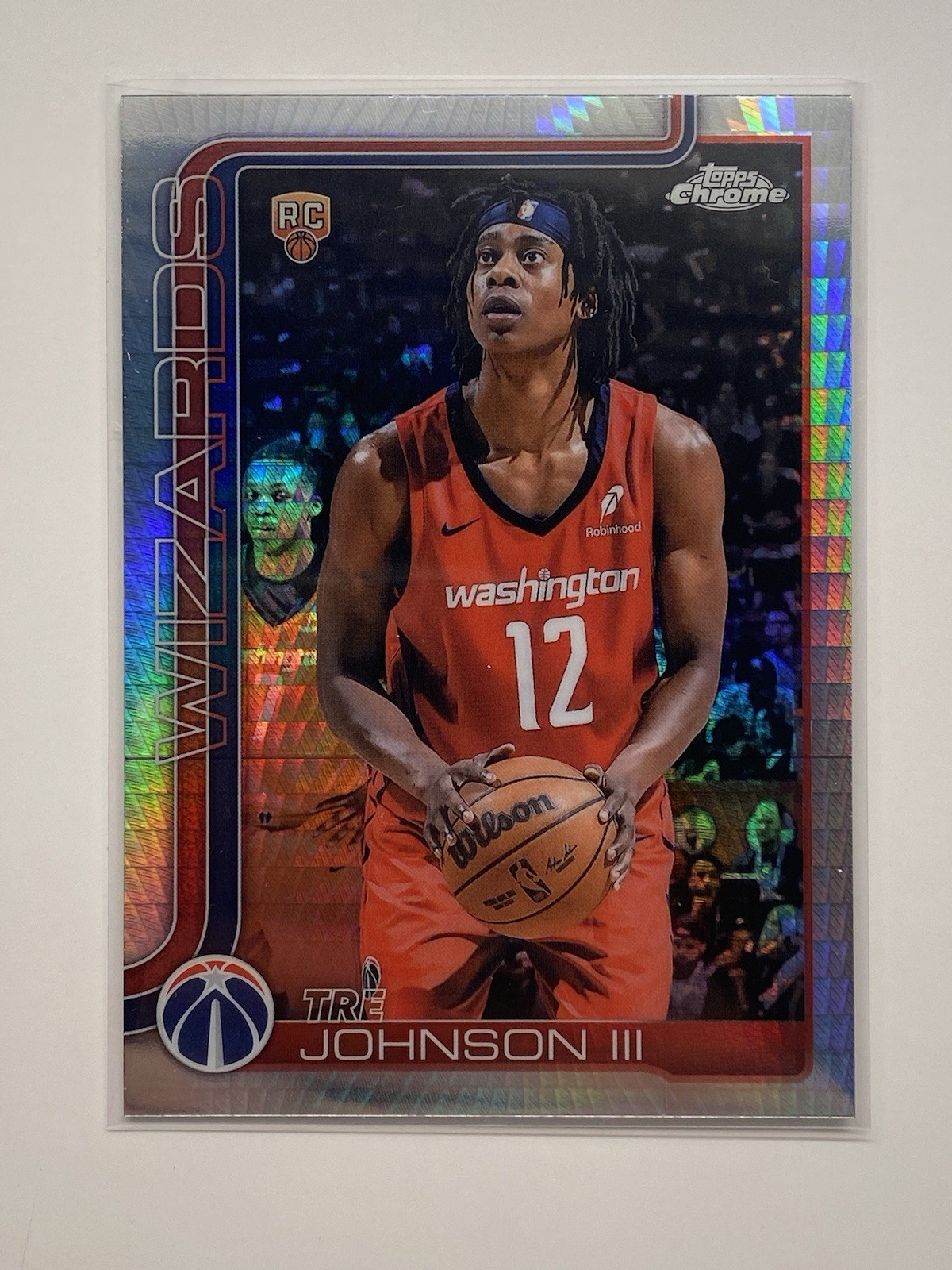 2025-26 Topps Chrome Pulsar  Refractor Tre Johnson III RC #256