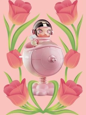 POP MART Blooming Tulip Mega Space Molly 100% Figure , OVP mit Rechnung Holland