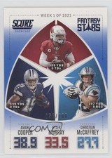 2022 Score Fantasy Stars Showcase /100 Amari Cooper Christian McCaffrey #FS1 9o3