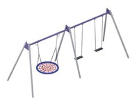 Schaukelplatz SpielgeläNde Kinderspielplatz Spielbereich Vogelnestschaukel