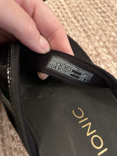 Sandalia de plataforma Vionic Pacific Hightide para mujer talla 11 negra chanclas de cuña - Imagen 7 de 8