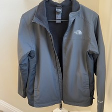 The North Face Boys Fleece Lined TNF APEX Shell Jacket -Size L Black/Gray