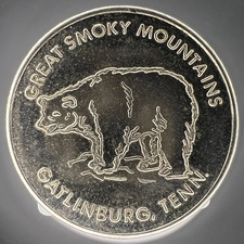Great Smokey Mountains Gatlinburg TN Rebel Corner Good Luck Souvenir Token 29mm