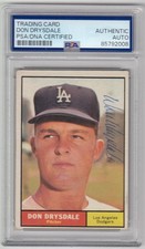 1961 Topps SIGNED AUTOGRAPHED Don Drysdale Dodgers # 260 HOF PSA DNA