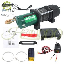 4500LB IP67 Synthetic Rope Winch, w/ Wireless And Handheld Remote for UTV ATV