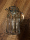 Silver Flowered Overlay on glass Pitcher — photo 1