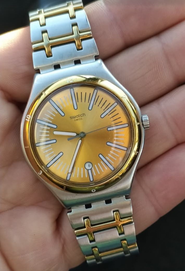 town tone big Swatch mens ride classic watch - VintageWatches.PK town tone big Swatch mens ride classic watch - vintagewatches.pk