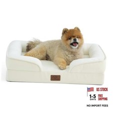 Bedsure Dog Beds for Small Dogs - 24"l x 18"w x 6"th - Beige