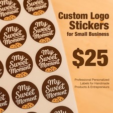 Custom Logo Stickers for Small Business - Professional Personalized Labels