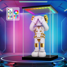 Vetrina in Acrilico Con Luci a LED E Interruttore, Teca Plexiglass Antipolvere T