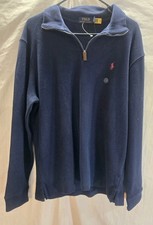  Polo Ralph Lauren 1/4 Zip Sweater Pony Logo Men's Large Pullover New Tags