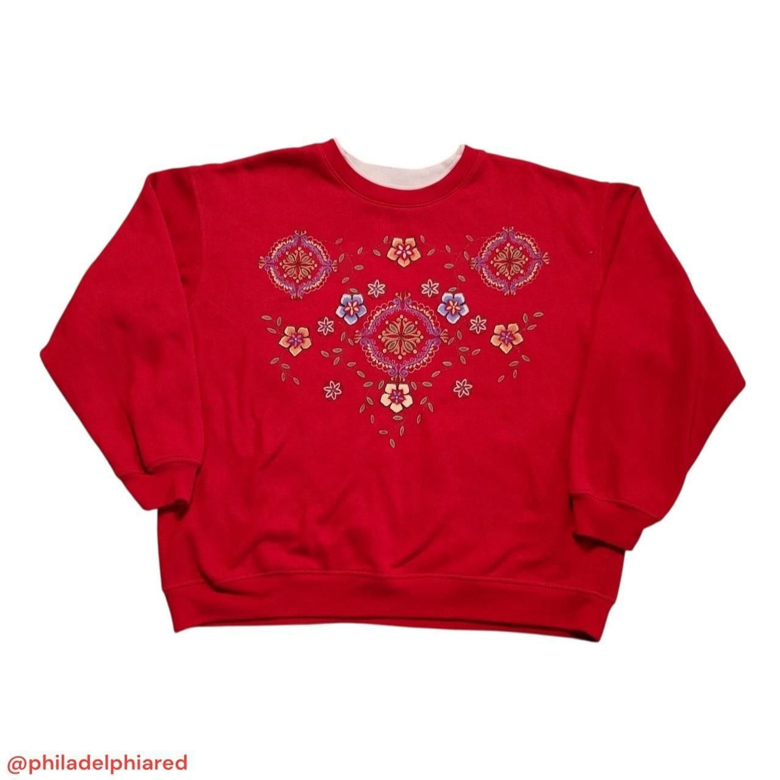 Vintage 1990's Basic Editions Double Neck Crewnec… - image 1