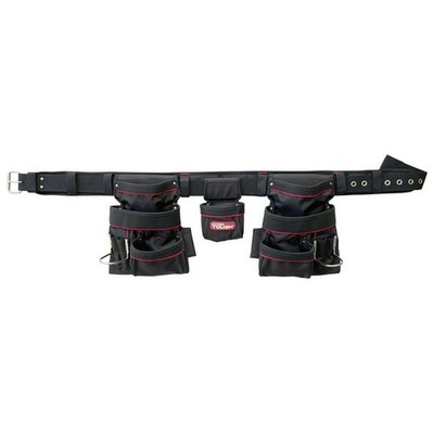 Hyper Tough Carpenter Rig, Padded Tool Belt, Carpenter Belt, Black