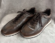 Zara Brown Leather Lace Up Sneakers  Men 45 S...