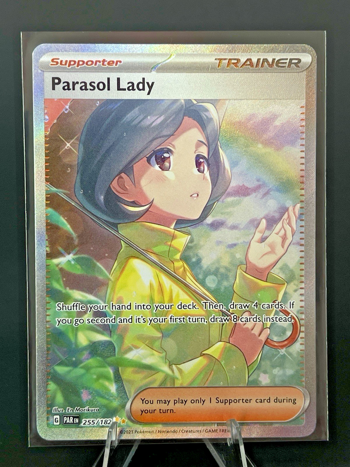 2023 Pokémon Parasol Lady Scarlet Violet 151 Ultra Rare 255/165 Raging Surf Holo