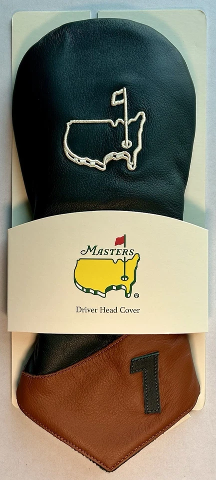 Cubierta de conductor de golf Masters Tournament Links & Kings 2025 de cuero marrón verde 🔥 Foto 3 de 3