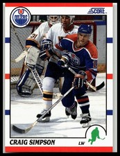 1990-91 Score American #58 Craig Simpson Edmonton Oilers
