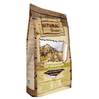 Natürliche grösse top mountain katzenfutter