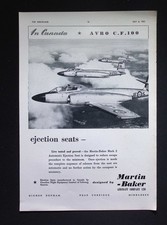 Original 1953 Reklame Martin-Baker Schleudersitze Avro Canada CF-100