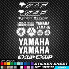 YAMAHA YZF Vinyl Decal Stickers Sheet Bike Motorbike Motorcycle Mod Moto EXUP