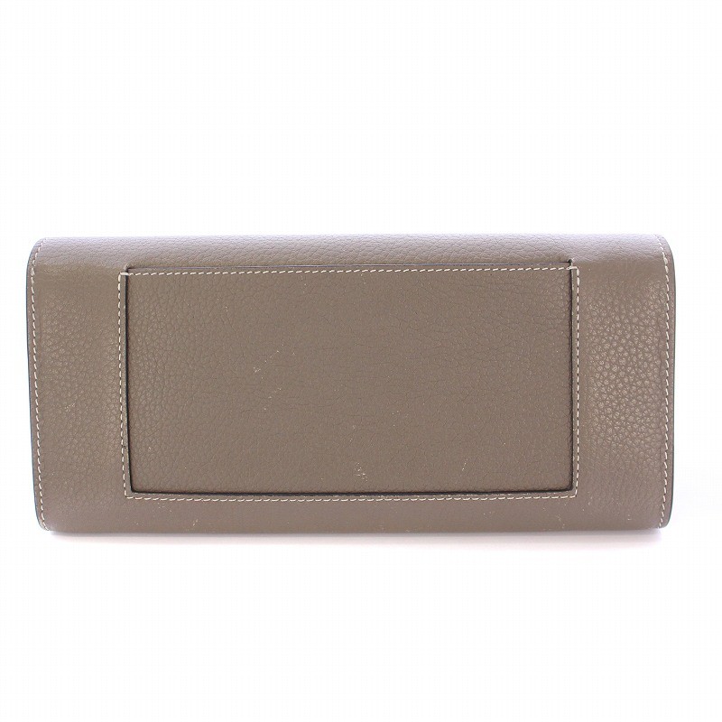 CELINE Flap Multi-Function Leather Long Wallet Lo… - image 3