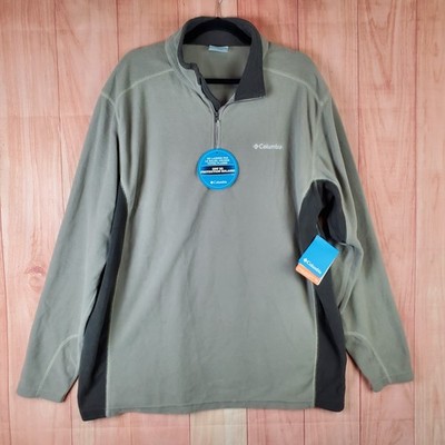 Columbia Omni-Shade Klamath Range II Half Zip Sweatshirt Mens 2XL Gray Logo