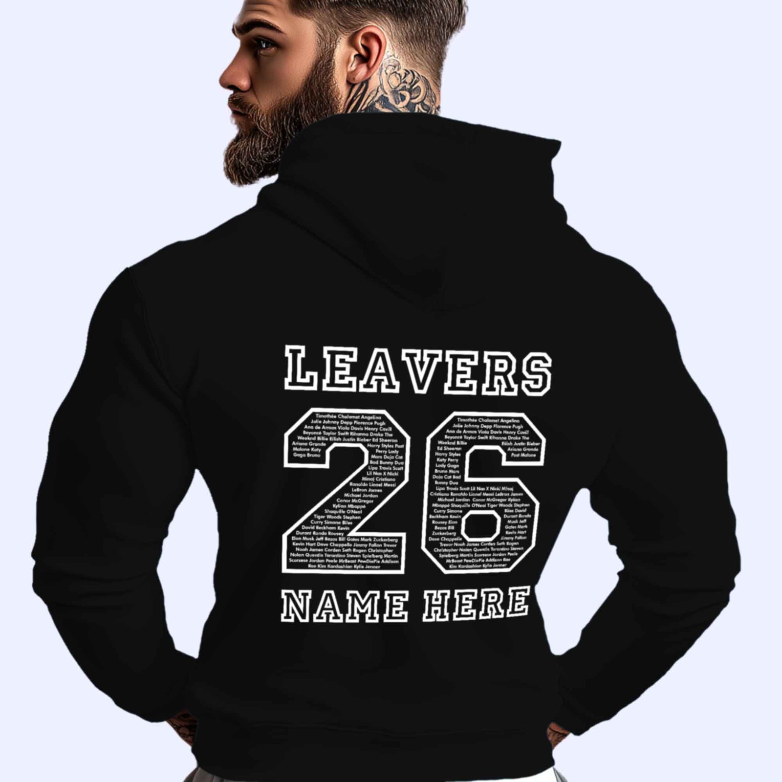 Sudadera con Capucha Personalizada 2025 Leavers Escuela Universidad Graduación Jersey Nombre o Logo