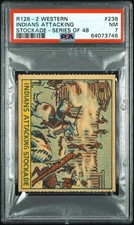 1933 Goudey R128-2 WESTERN SERIES /48 #238 INDIANS ATTACKING STOCK PSA 7 (POP 7)