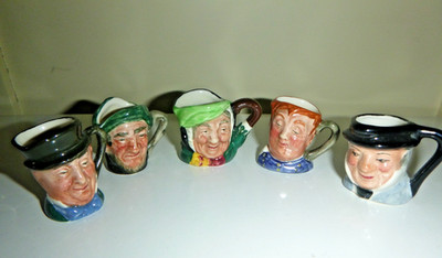 VINTAGE ROYAL DOULTON + ARTONE MINIATURFIGUR TOBY KRÜGE