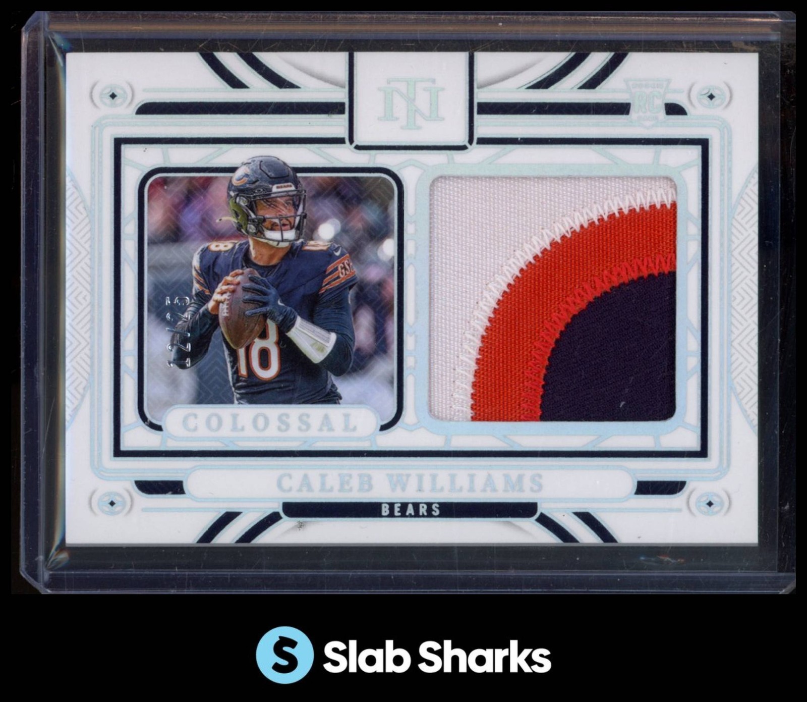 2024 NATIONAL TREASURES CALEB WILLIAMS COLOSSAL MATERIAL SILVER ROOKIE PATCH /25