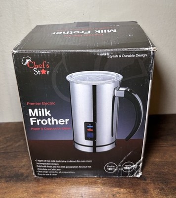 Chef's Star MF-2 Premier Automatic Electric Milk Frother - Silver Chef's Star MF-2 Premier Automatic Electric Milk Frother - Silver