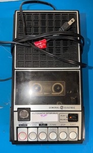 General Electric 3-5105C Cassette Player Vintage Tape Recorder Black