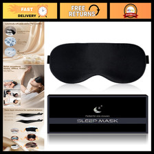 Organic Mulberry Silk Sleep Mask - Soft Blackout Eye Mask with Adjustable Straps