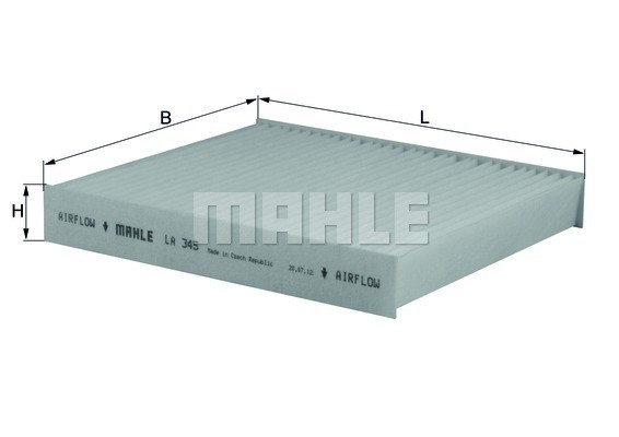 Mahle LA 345 Innenraumfilter, Frischluftfilter, Pollenfilter FüR Suzuki SX4 S-CR-image