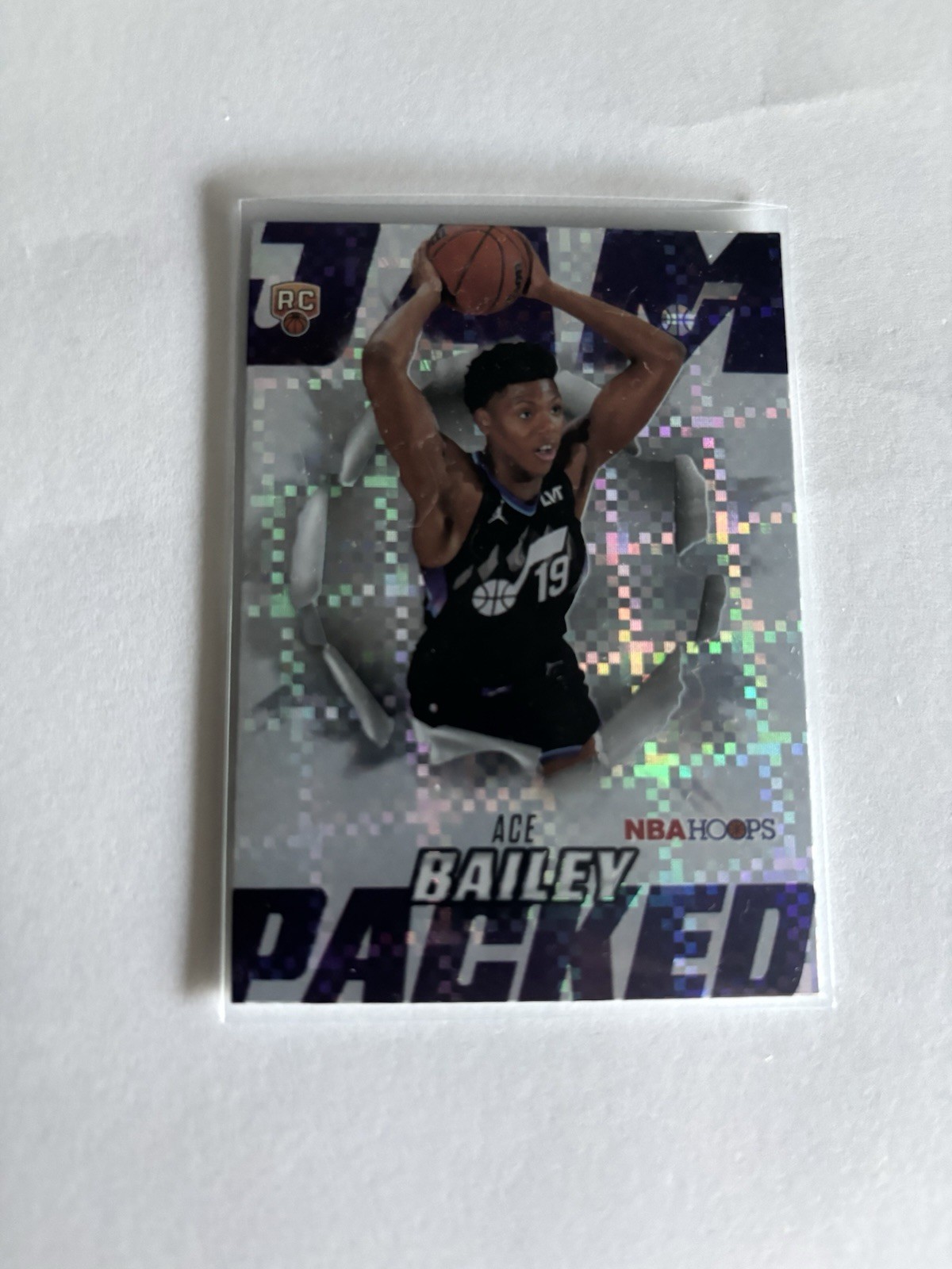 2025-26 NBA Hoops - Ace Bailey, JAM PACKED PIXEL BURST #JP-13, Jazz (RC)